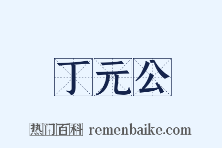丁元公是什么意思的图片